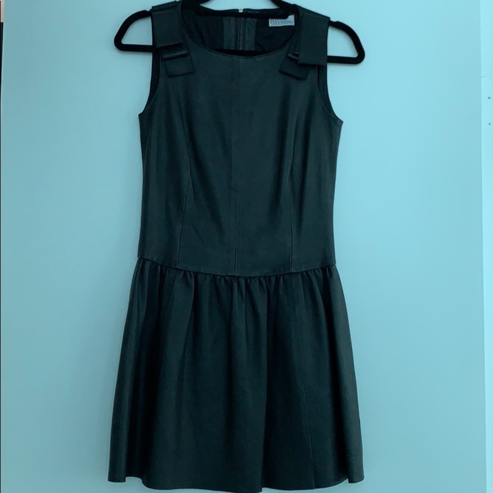 A leather Red Valentino dress